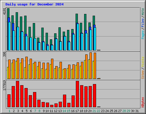 Daily usage for December 2024