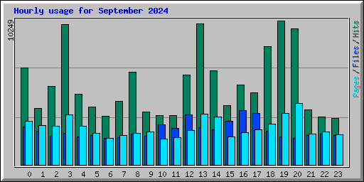 Hourly usage for September 2024